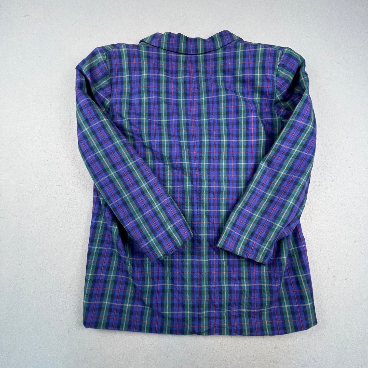 Pendleton Blazer Womens 16 Blue Plaid Cotton Gold Button Knockabouts Preppy USA