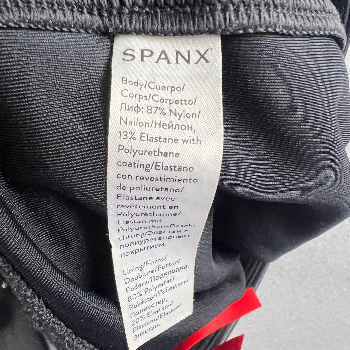 Spanx Faux Leather Leggings Womens Small Petite Black High Waist Edgy Chic