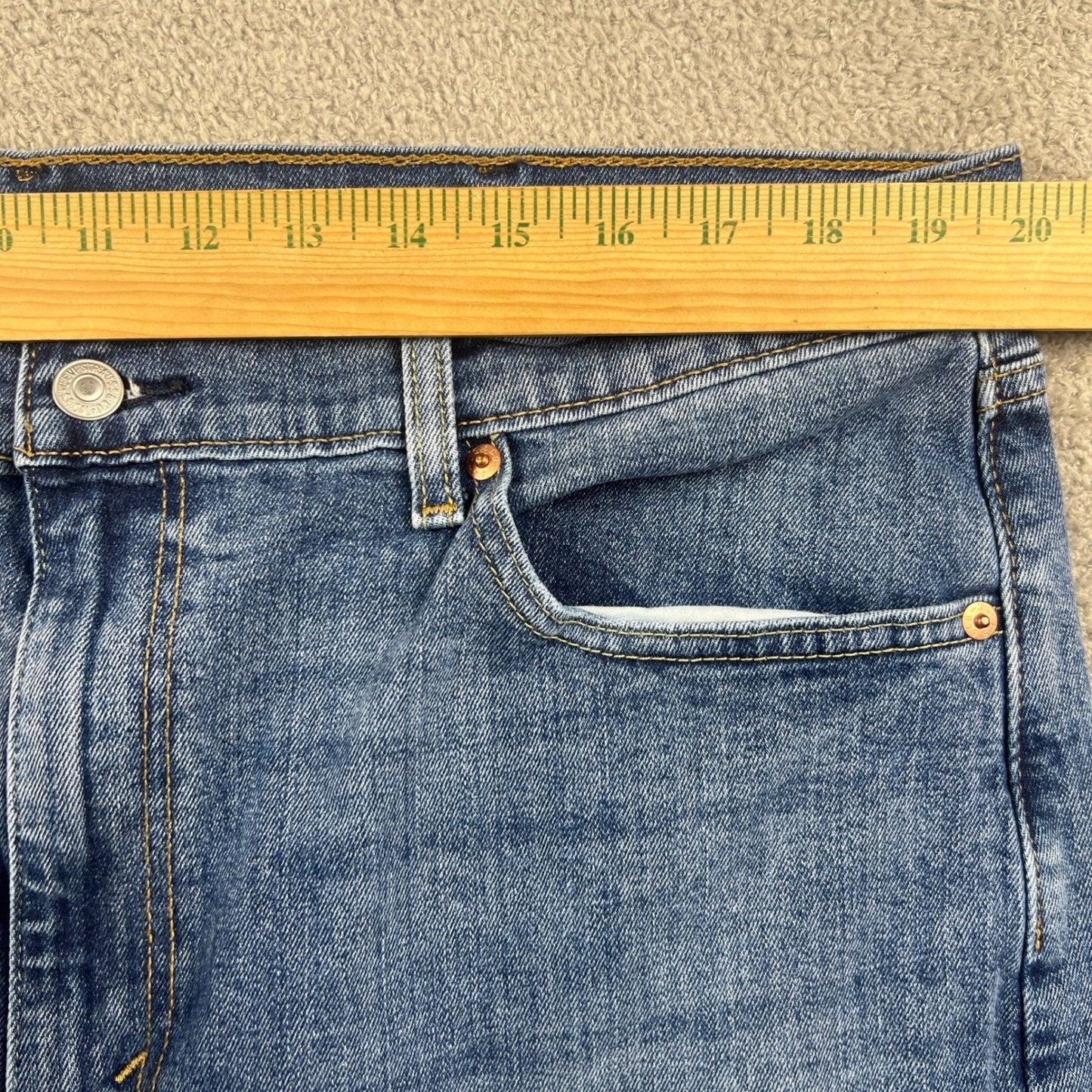 Levi's 505 Jeans Men's 40x32 Blue Denim Stretch Straight Leg