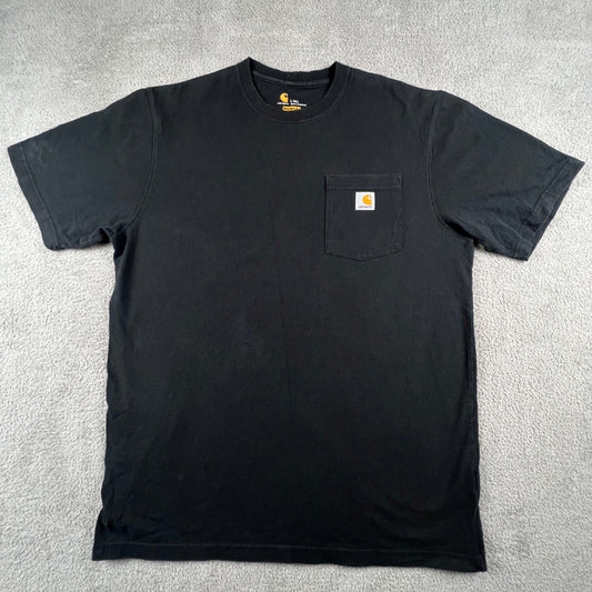 Carhartt Pocket T-Shirt Mens Large Tall Black Original Fit Workwear Tee K87
