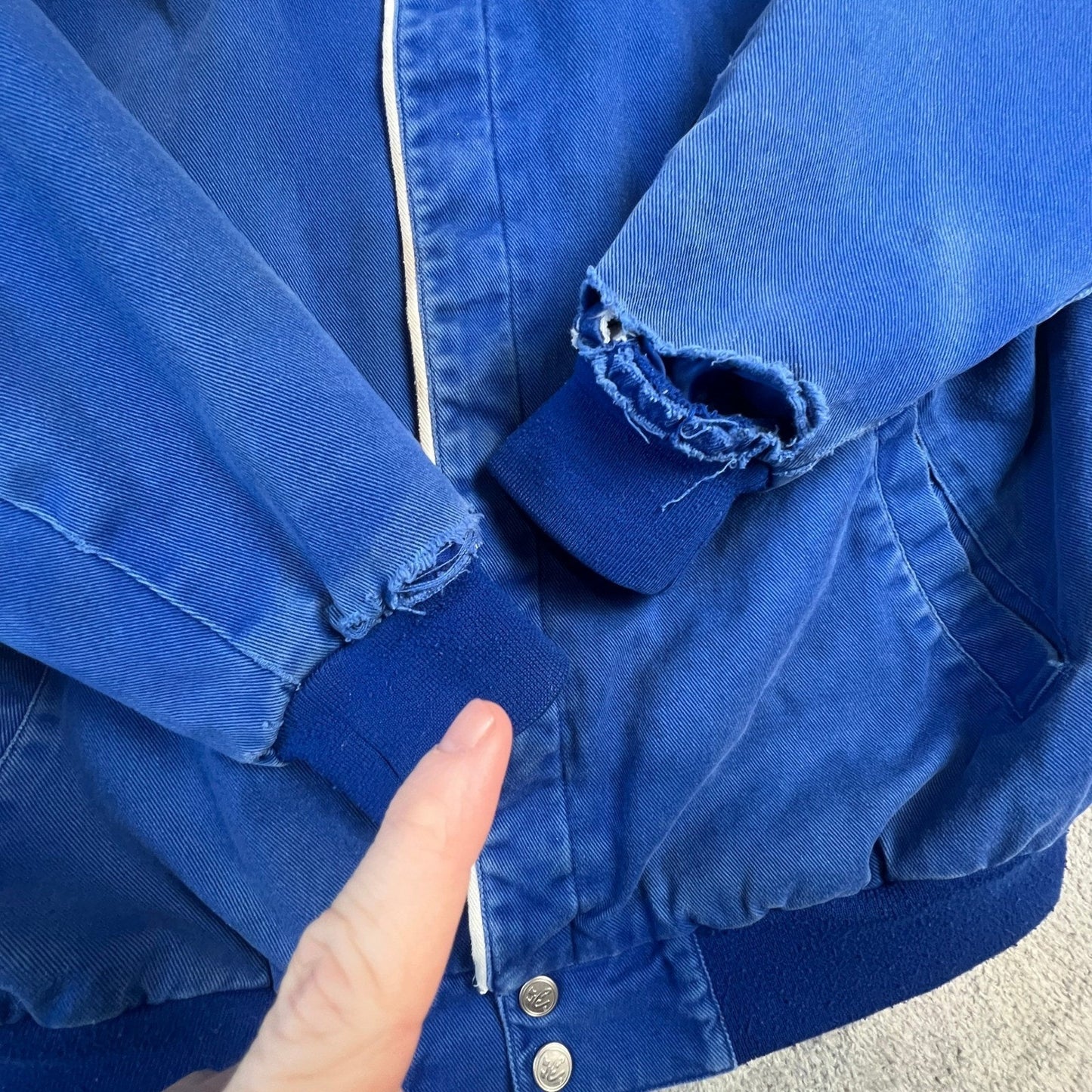 Chase Authentics NASCAR Mens XXL Legends Signature Jacket Blue Cotton Twill