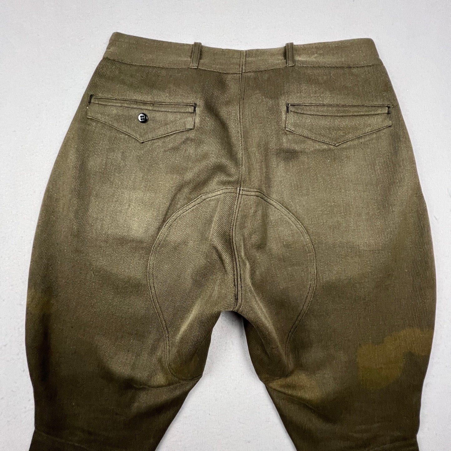 VTG 1940s Wool Riding Breeches Jodhpurs Button Cuff Equestrian Military Style