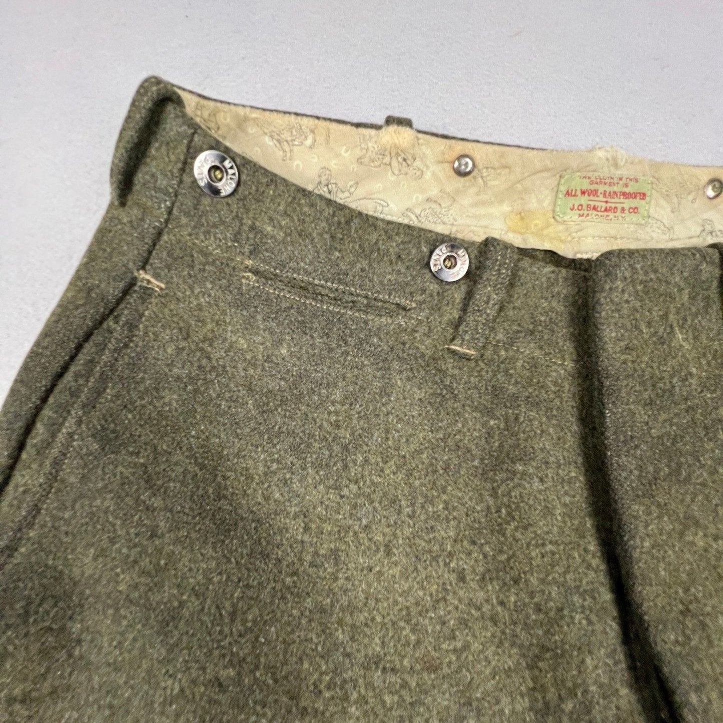 VTG JO Ballard Malone Wool Lace Up Breeches Pants 34 Hunting Logging 30s Johdpur