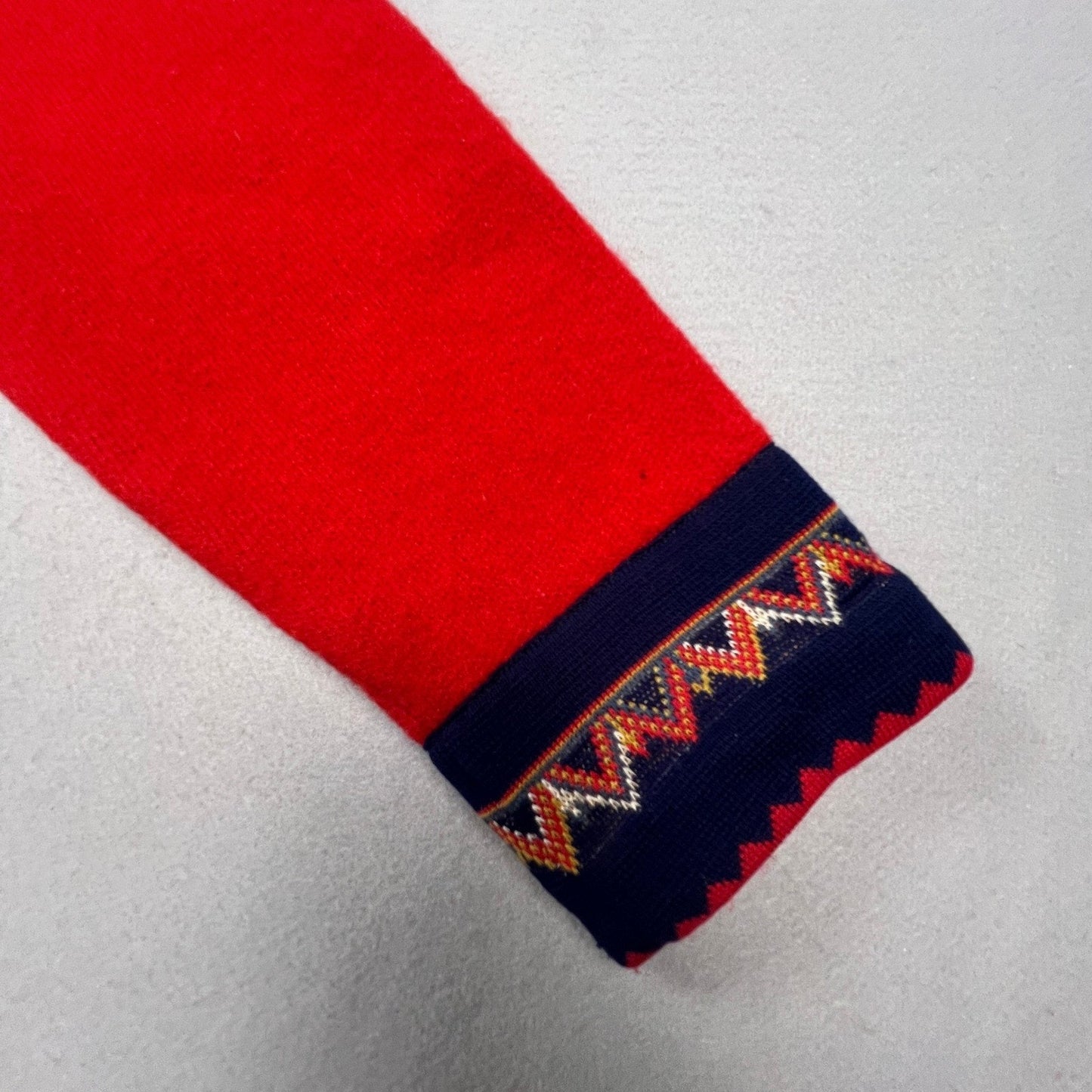 Nordmann Trikotasje Wool Sweater Womens 38 Nordic Clasps Folk Pullover Norway