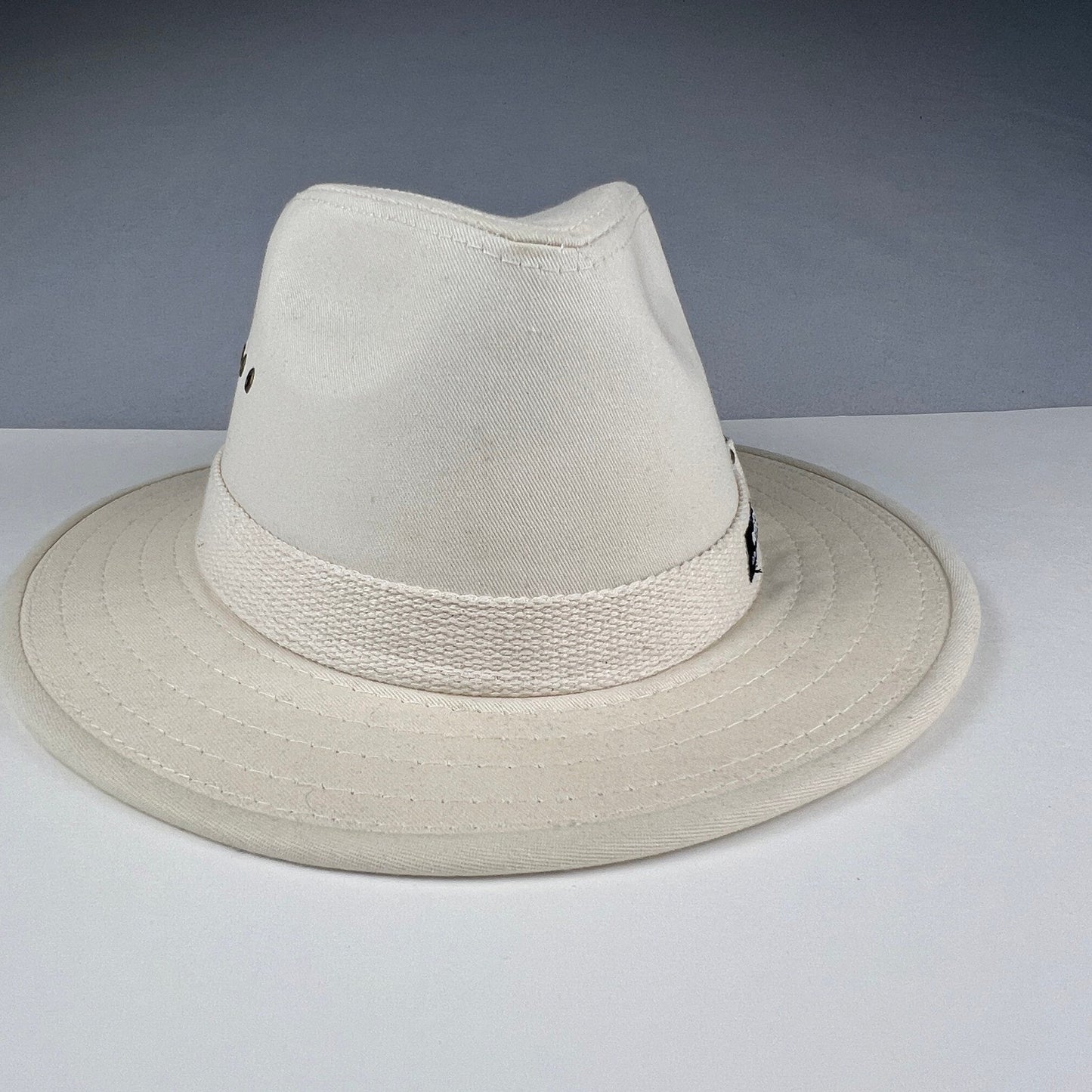 Panama Jack Safari Hat Mens Large Cream Cotton Canvas Outdoor Hiking Outback Sun