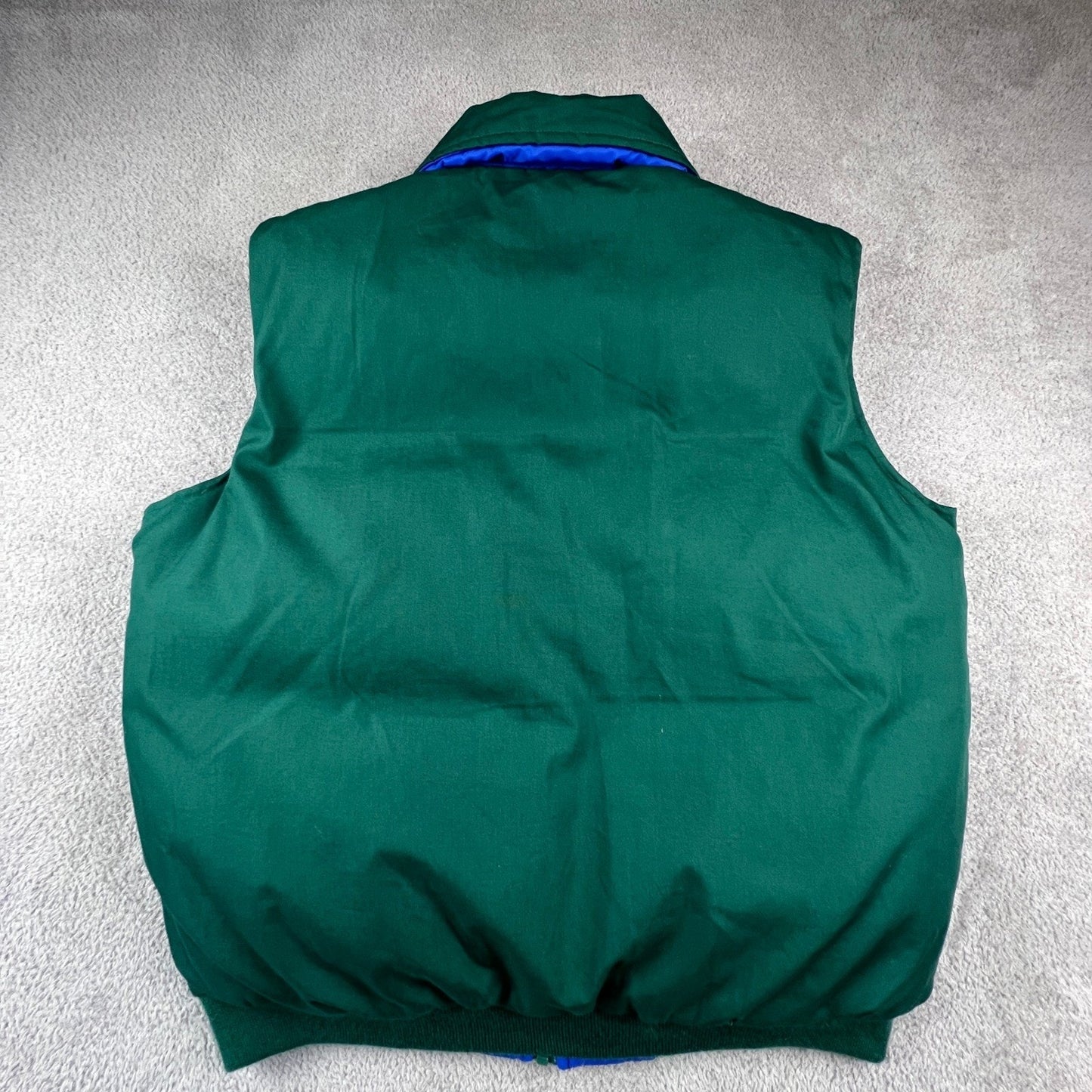 Outdoor Exchange Reversible Puffer Vest Mens XL Green Blue Down Gorpcore Hiking