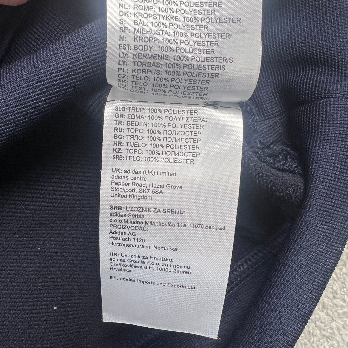 Adidas Quarter Zip Pullover Mens XL Navy Blue Excellent 3 Stripe Performance