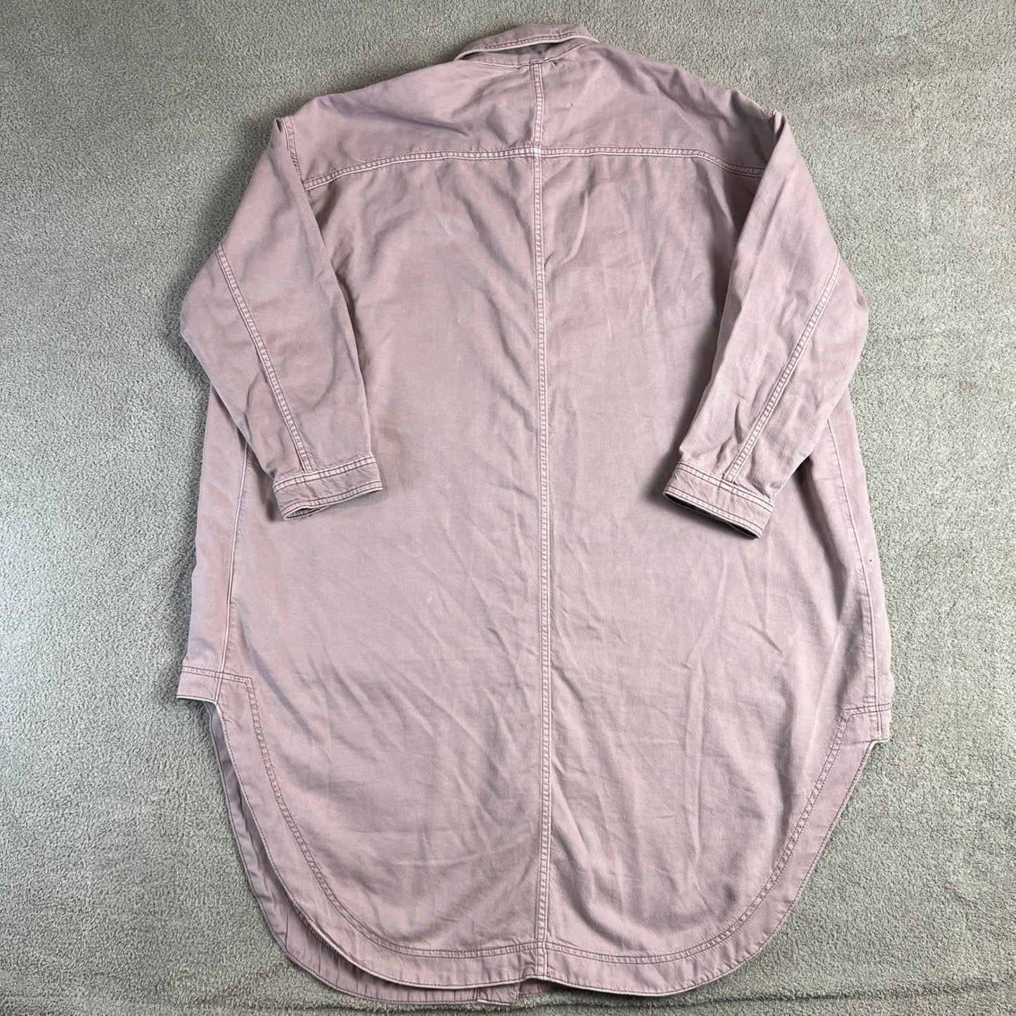 Antropologie PILCRO Utility Dress Women's Large Button Front Pink