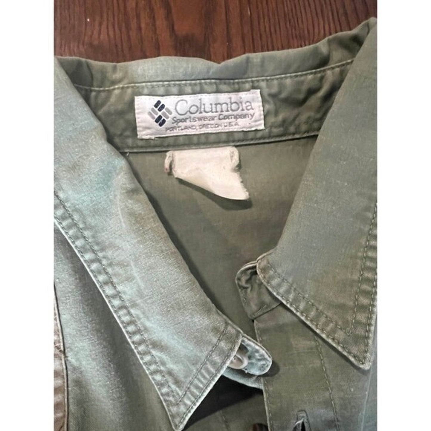 Columbia Hunting Shirt Mens XXL Olive Quilted Shoulder Outdoor Workwear Utility