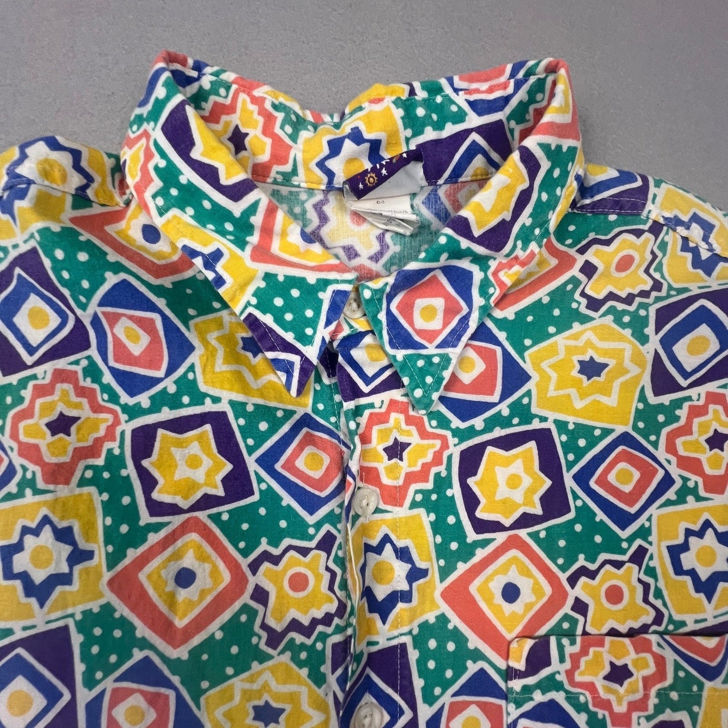 VTG 90s Pro Spirit Button Up Shirt Mens XL Geometric Abstract Retro