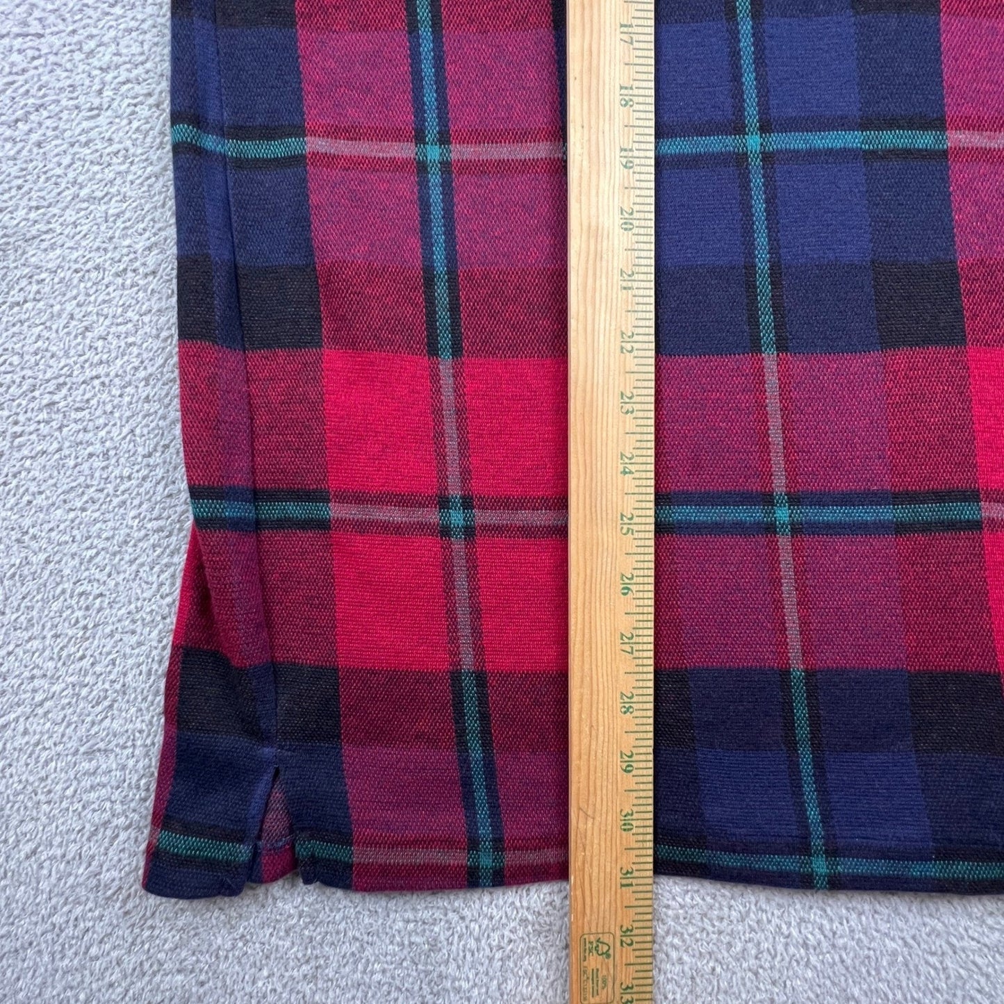 VTG Plaid Polo Shirt Mens XL Sporty Cotton Golf USA New River Co Preppy College