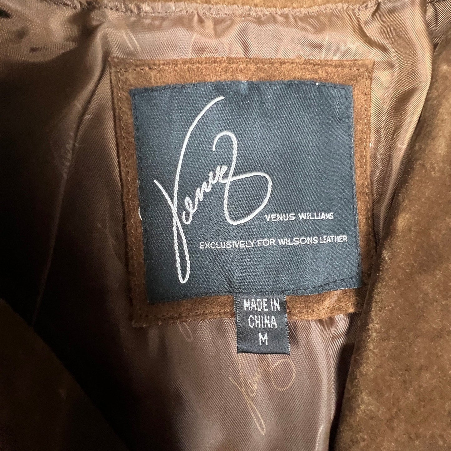VTG Venus Williams Wilsons Leather Suit Set Womens M Brown Suede 3pc Western Y2K