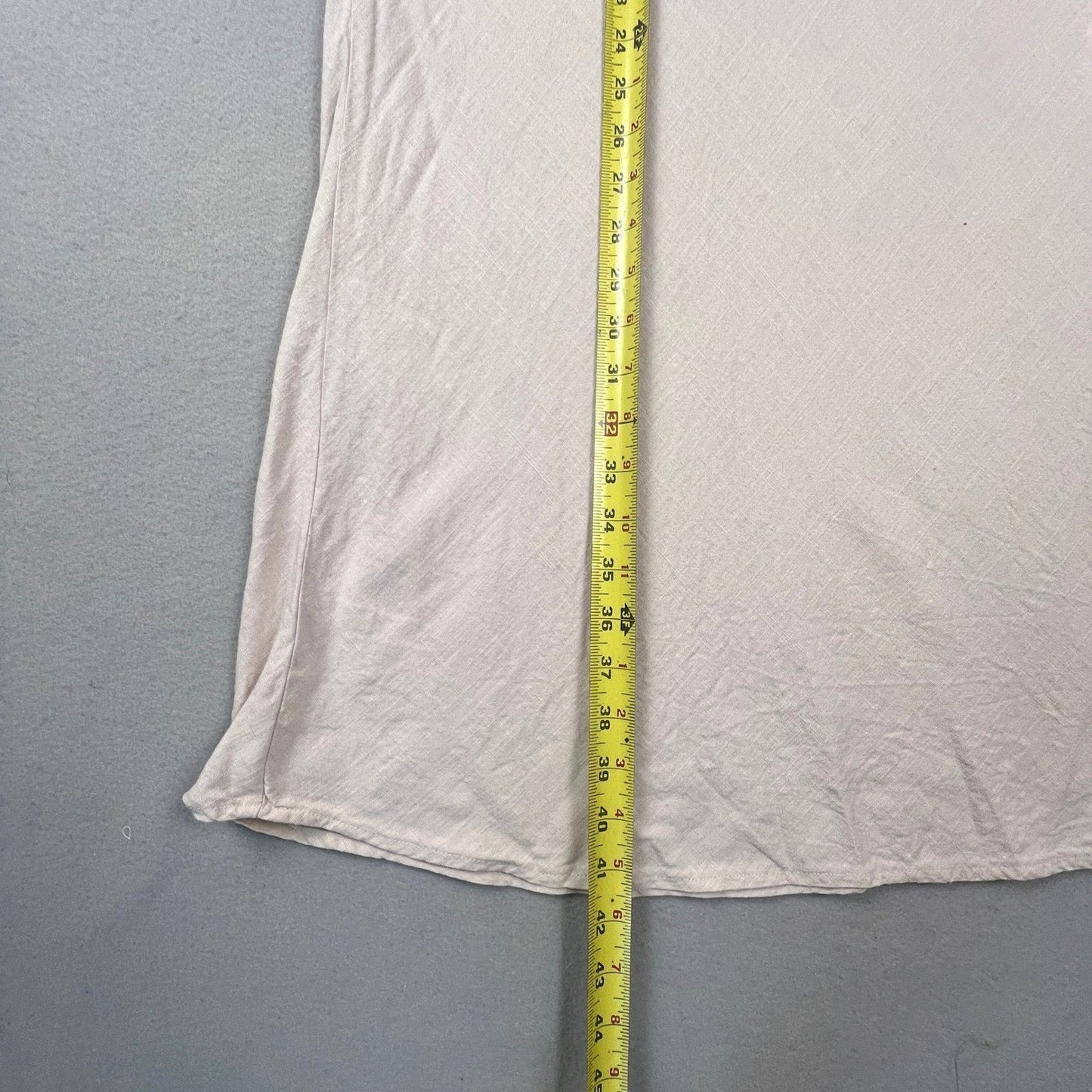 Linen Blend Maxi Skirt Small Beige Boho Minimalist Summer Beach H&M Divided