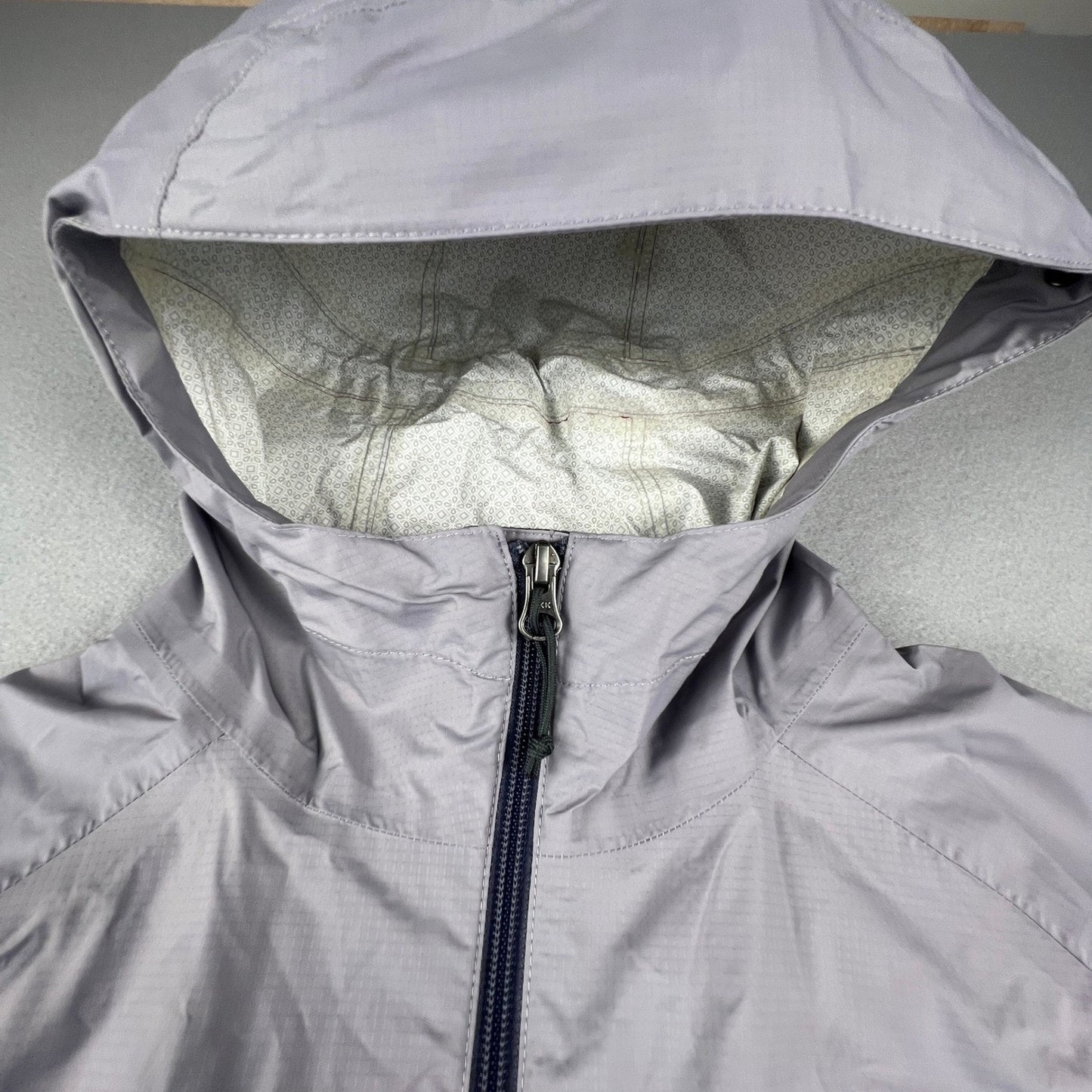 The North Face HyVent Rain Jacket Womens L Hooded Ripstop Windbreaker Hike