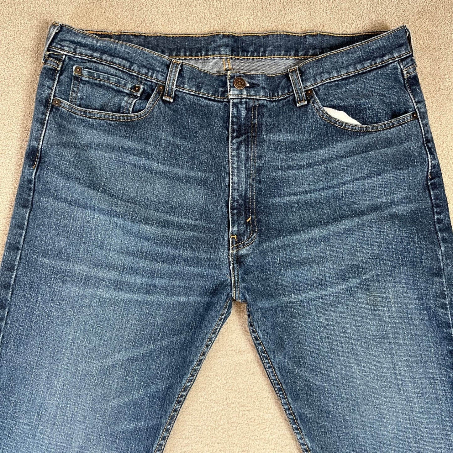 Levi's 505 Jeans Men's W40 L32 Blue Wash Denim Straight Leg Levi Strauss Y2K
