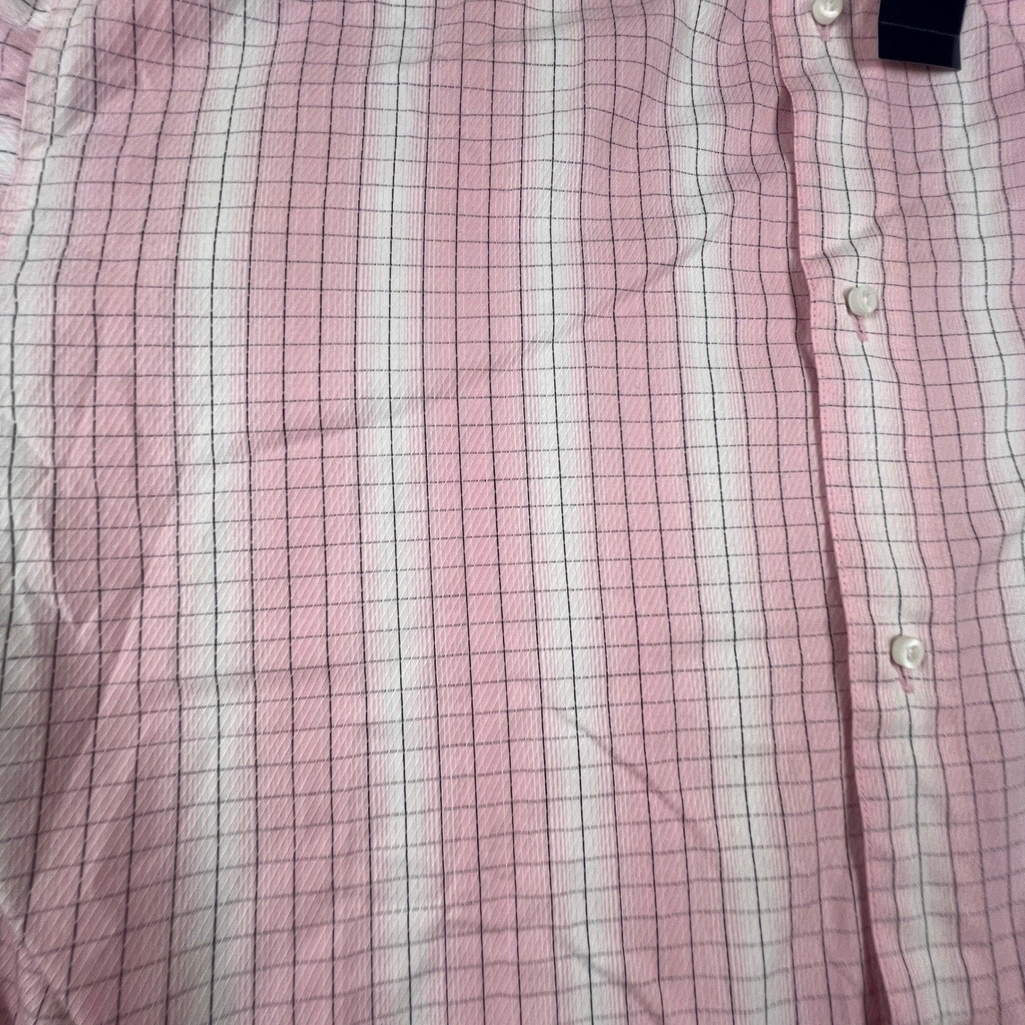 Enyce Button Down Shirt Mens XL Pink Plaid Woven French Cuff Contrast Y2K Urban