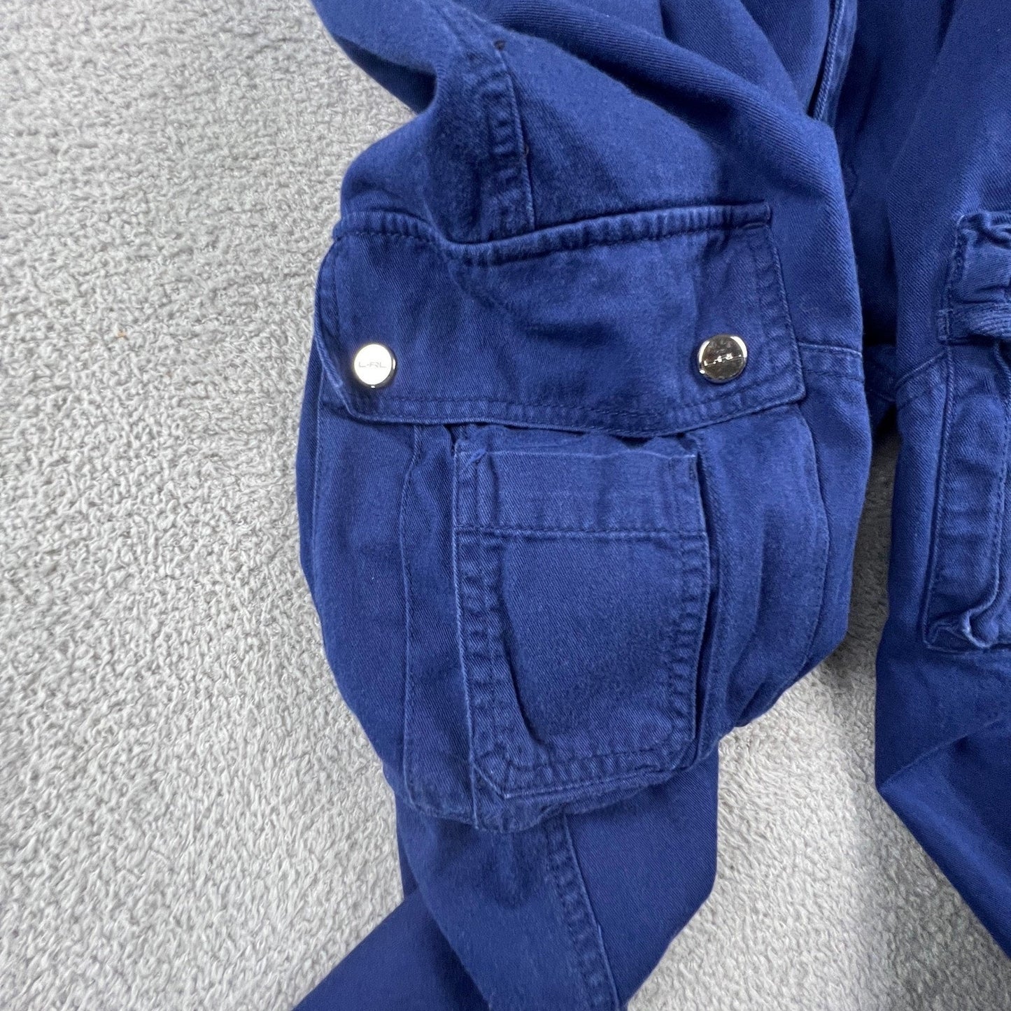 Lauren Ralph Lauren Cargo Utility Pants Womens Size 6 Straight Leg Royal Blue