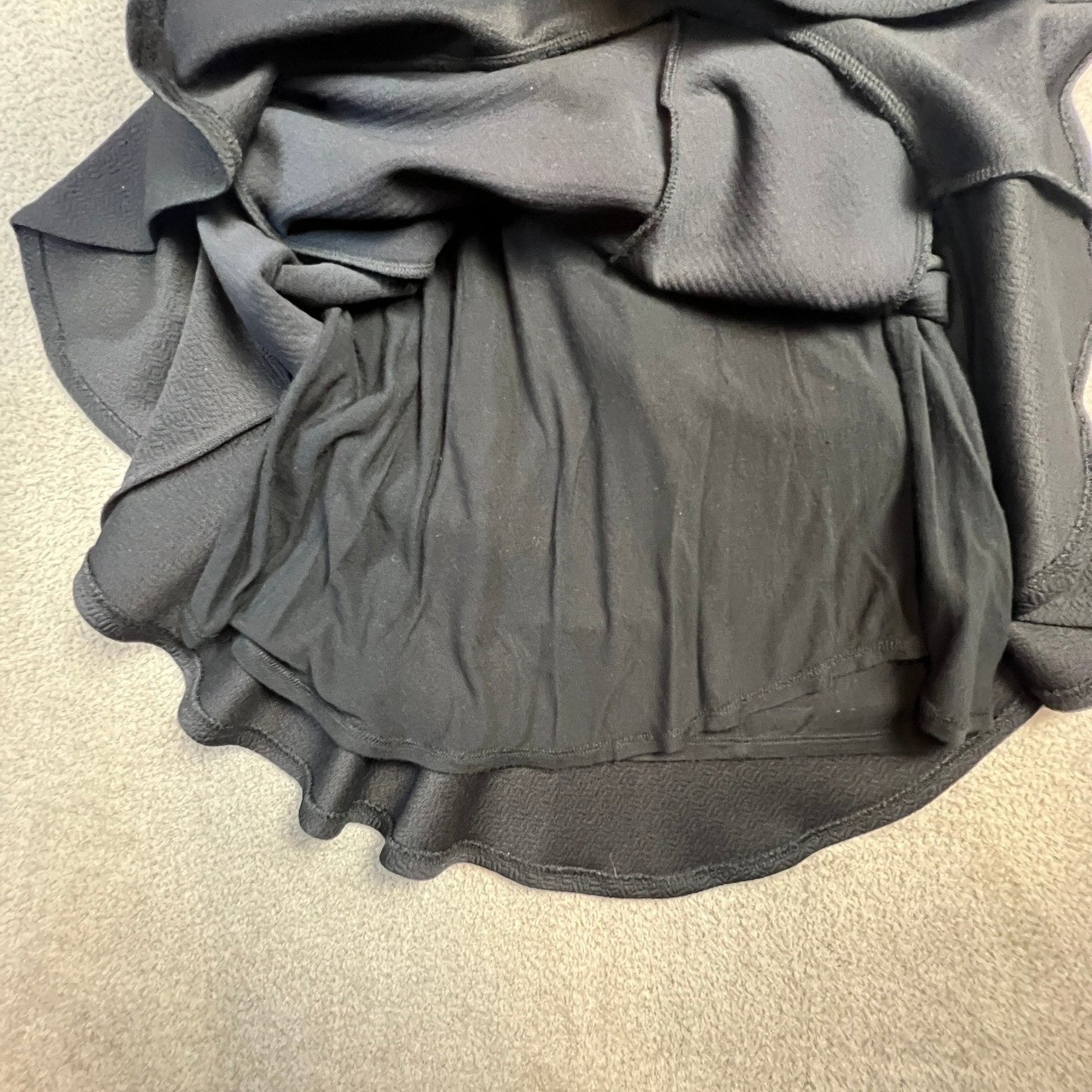 Little Black Dress Size 4 Textured Jacquard Short Sleeve Flounce Hem