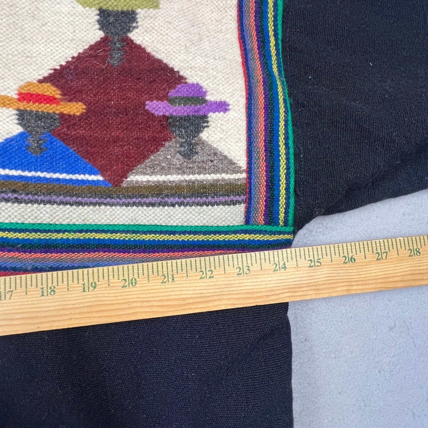 Artesanias Tahuantinsuyo Wool Jacket Mens XL Black Folk Art Otavalo Ecuador Boho