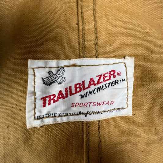 Trailblazer Winchester Hunting Vest Mens L Tan Canvas Minnesota Safety Vintage