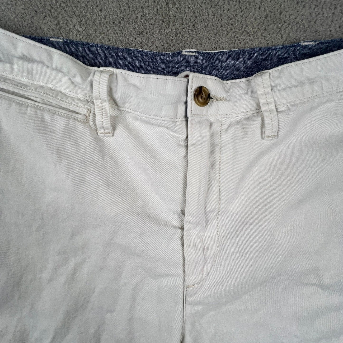 Polo Ralph Lauren Relaxed Fit Chino Shorts Mens 36 Wite Cotton Twill Preppy Golf