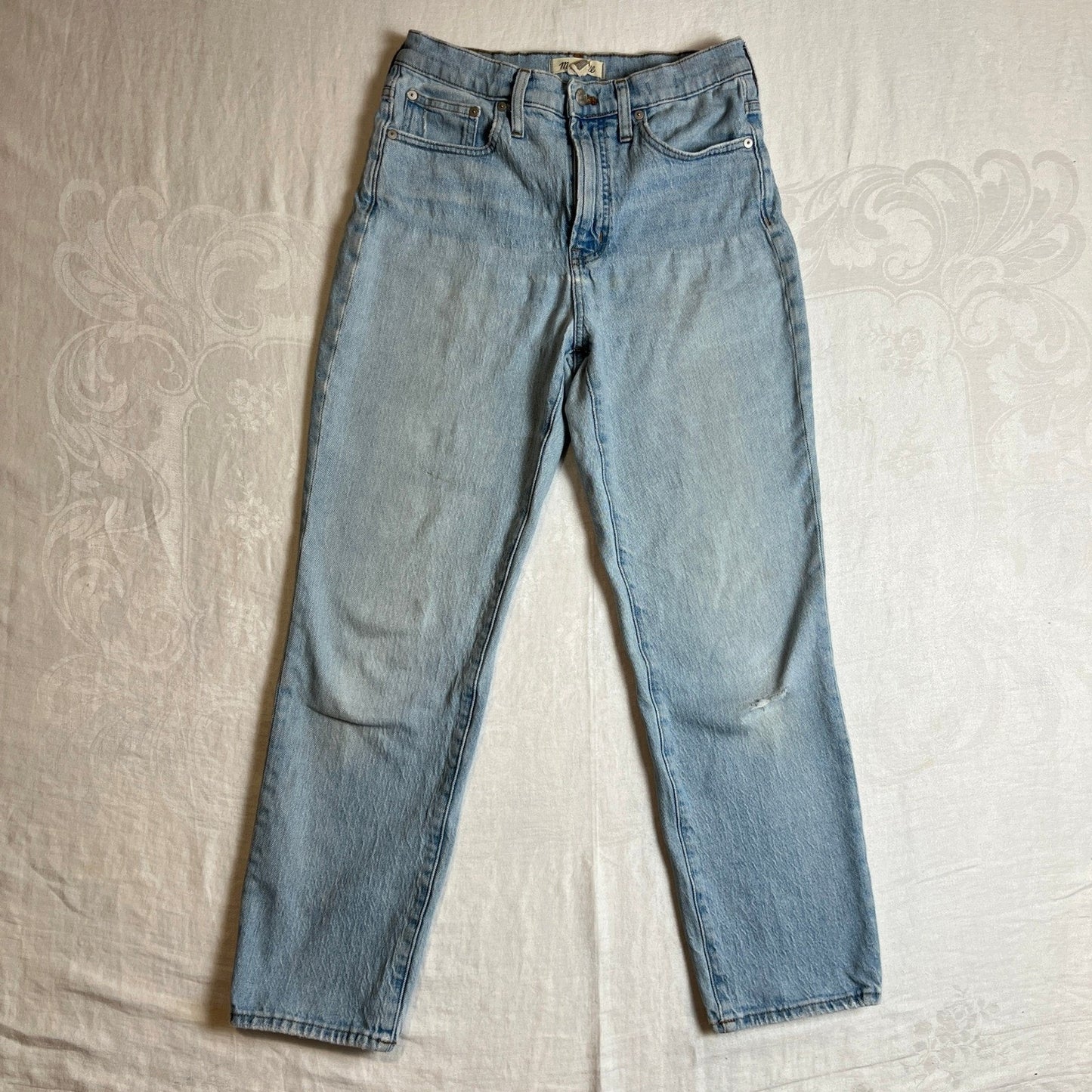 Madewell Jeans Womens 27 The Perfect Vintage Jean Light Wash Distressed Denim