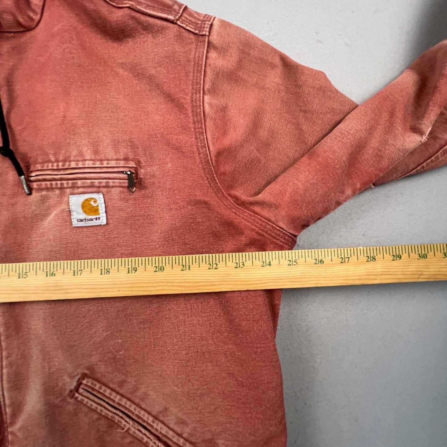 Carhartt WJ141 Sierra Jacket Women XL Rose Pink Sherpa Lined Hooded Work Coat