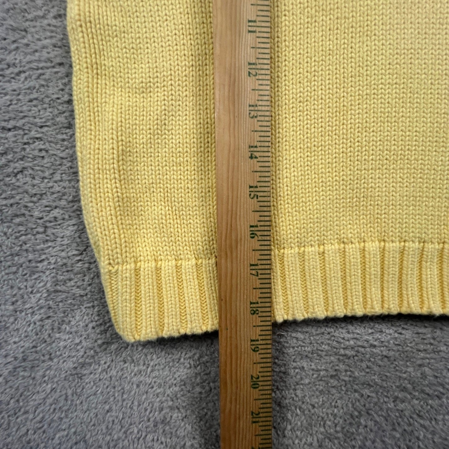 Polo Ralph Lauren Sweater Kids M Yellow Cotton Knit Crewneck Preppy Classic