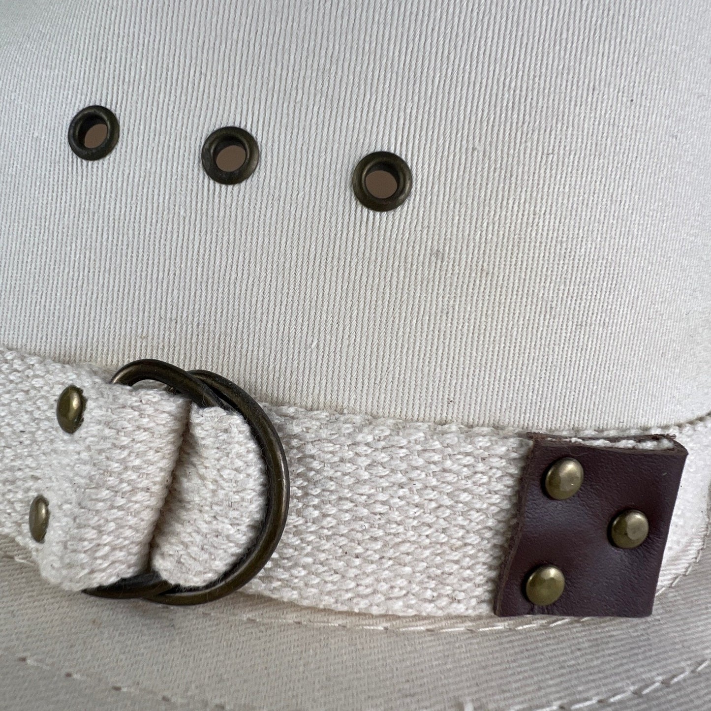 Panama Jack Safari Hat Mens Large Cream Cotton Canvas Outdoor Hiking Outback Sun