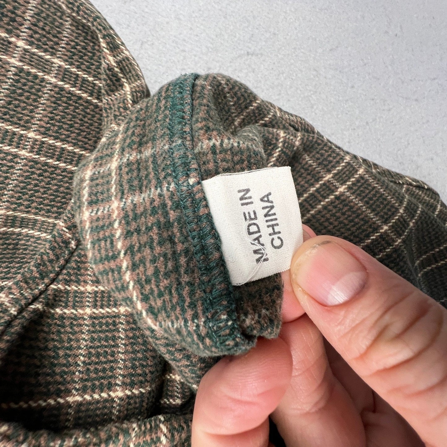 Five Brother Flannel Shirt Mens XL Green Brown Plaid Heavy Cotton Workwear Vtg