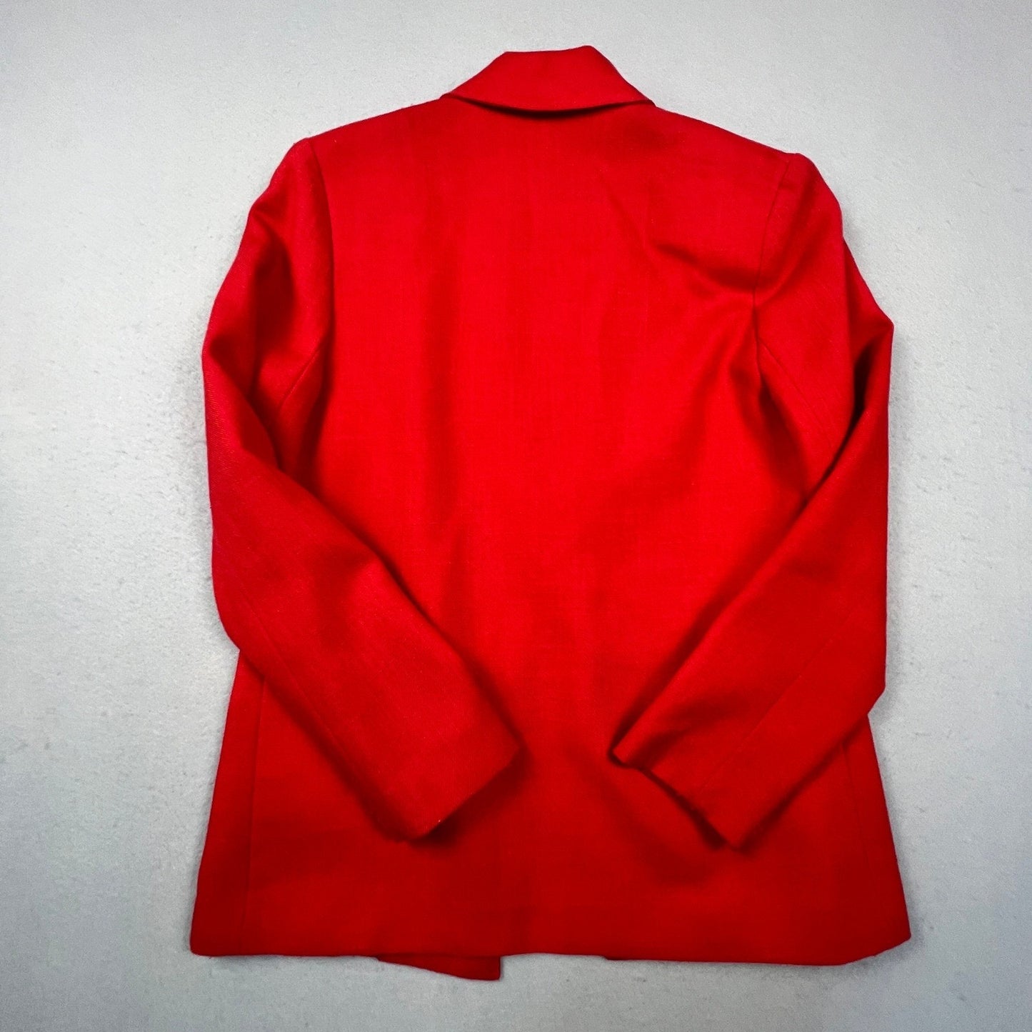 VTG EMO Blazer Jacket Womens 6 Red Single Button Career Chic Minimalist