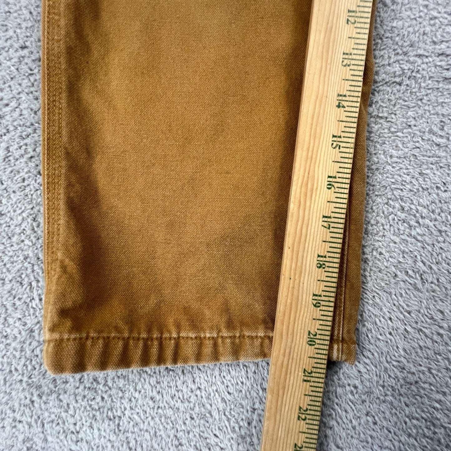Carhartt Carpenter Pants Kids 8 Brown Flannel Lined Canvas Duck Workwear Utility