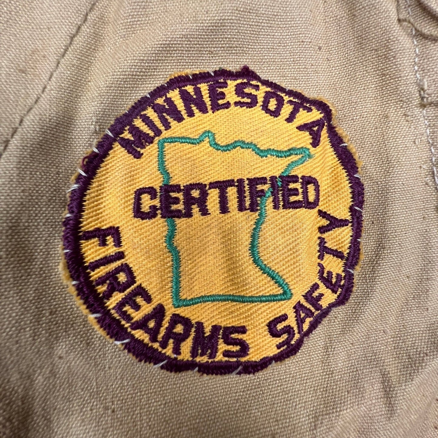 Trailblazer Winchester Hunting Vest Mens L Tan Canvas Minnesota Safety Vintage