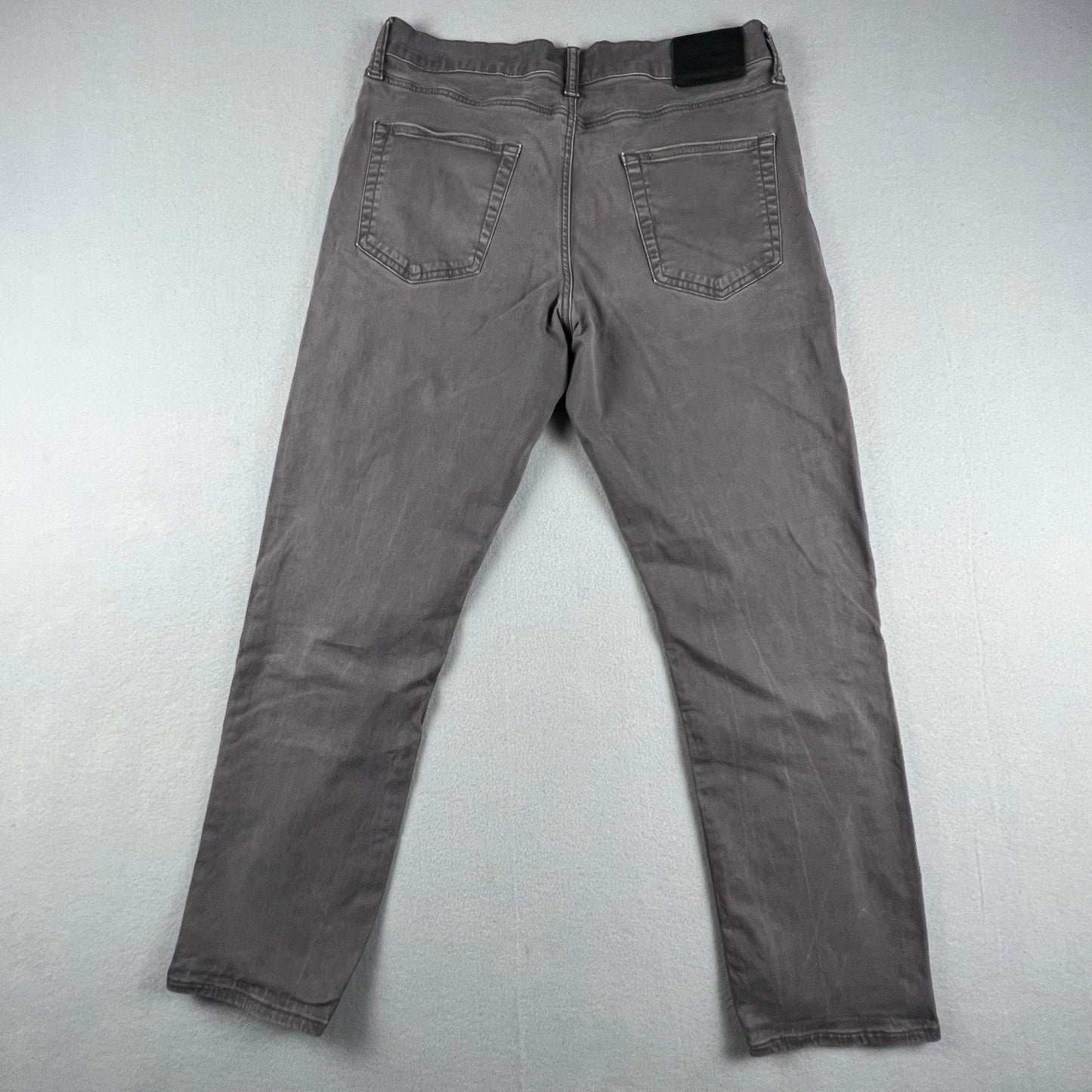 Lucky Brand 410 Athletic Slim Pants Mens 34x30 Gray Stretch Casual Chino Denim