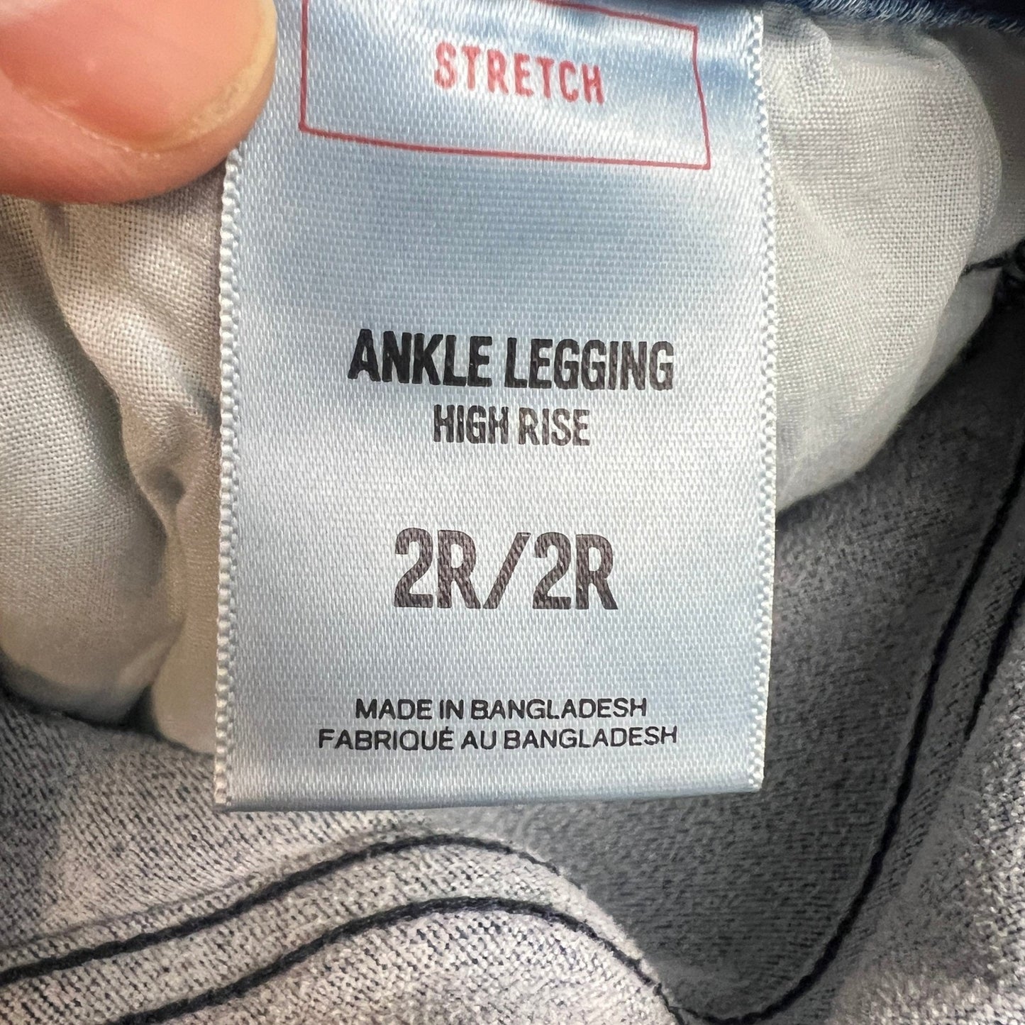 Express High Rise Jeans Womens 2R Ankle Legging Button Fly Medium Wash Stretch