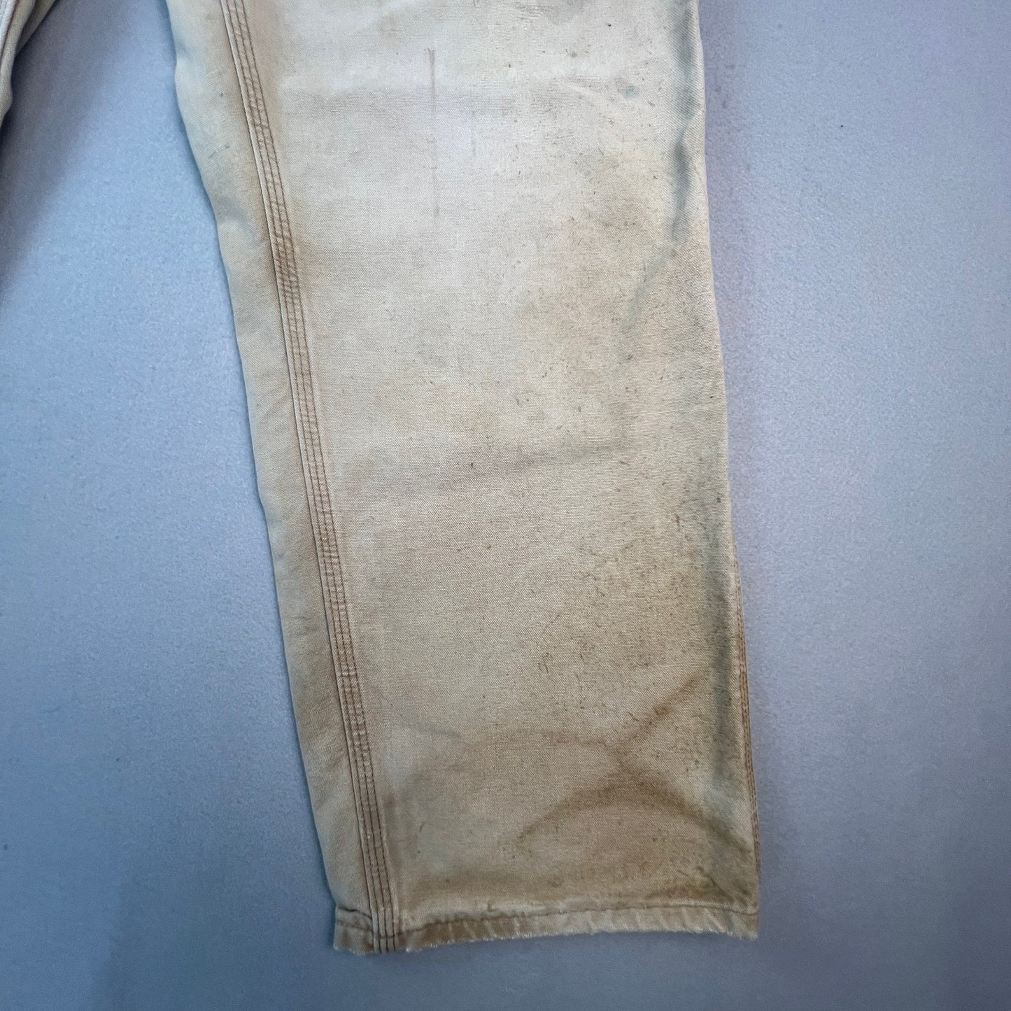 Carhartt B11 BRN Carpenter Pants Mens 38x32 Canvas Distressed Workwear Faded
