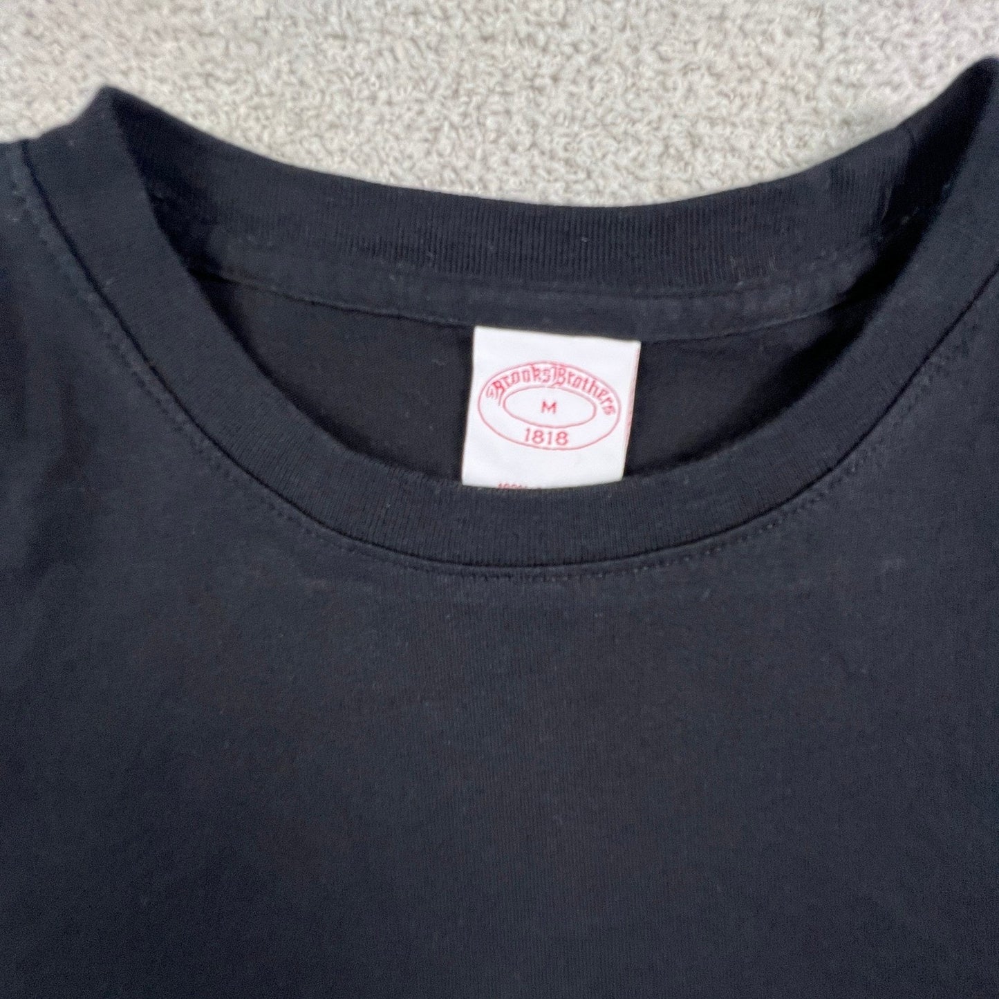 Brooks Brothers T-Shirt Mens Medium Black Golden Fleece Logo Cotton