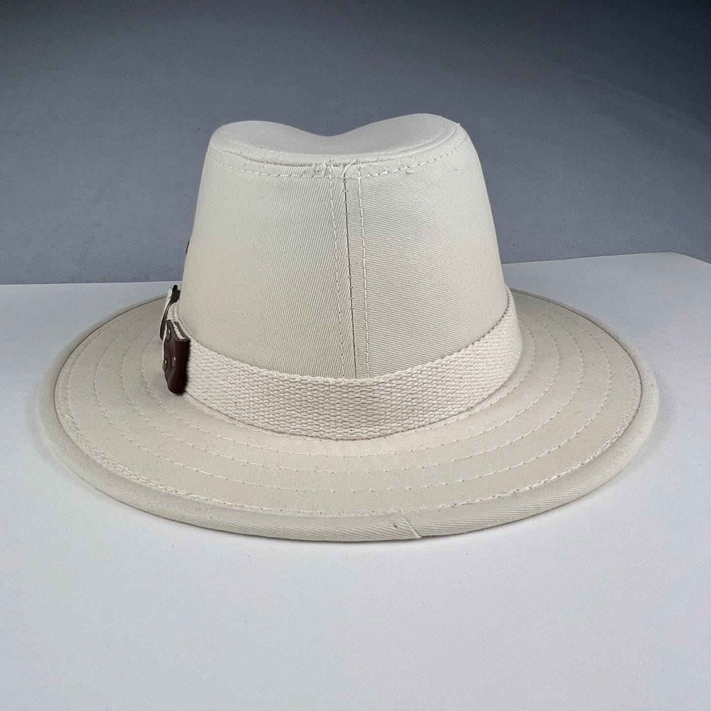 Panama Jack Safari Hat Mens Large Cream Cotton Canvas Outdoor Hiking Outback Sun