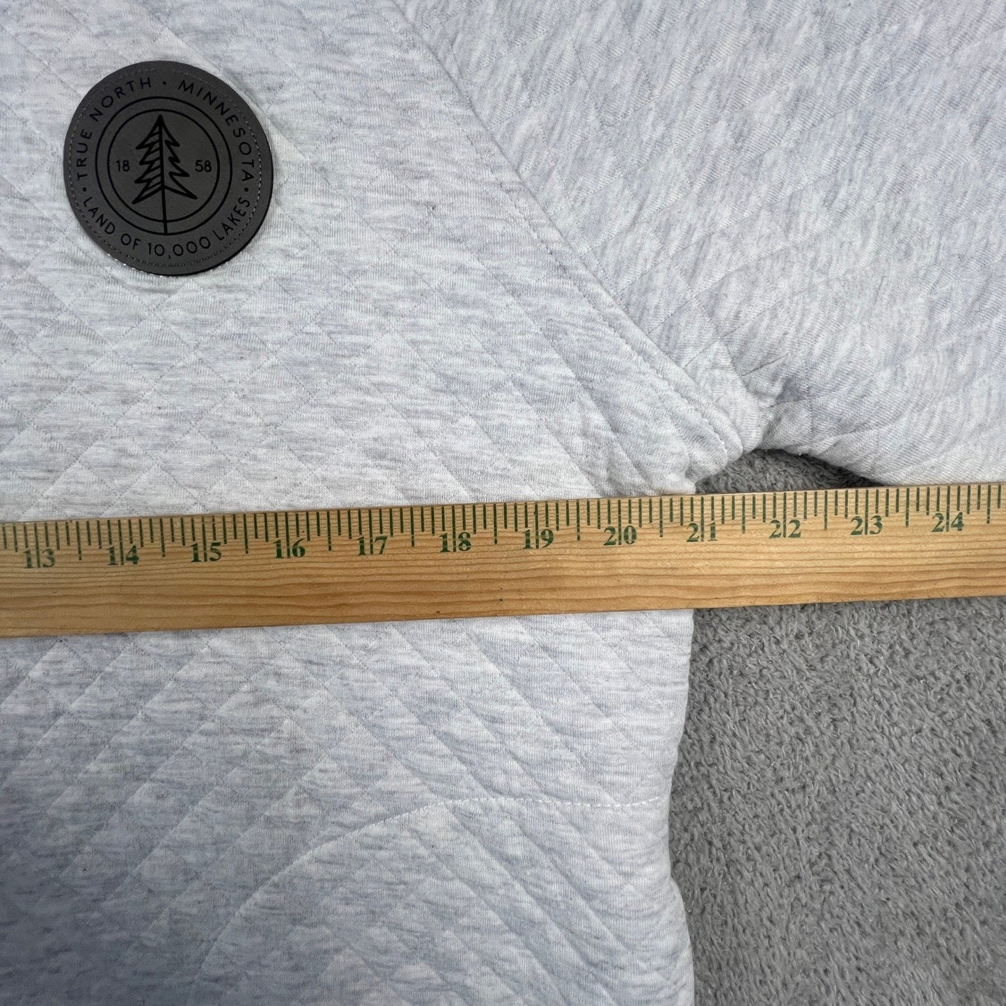 Blue 84 Quilted Pullover Mens Small Grey Minnesota True North Snap Sweatshirt