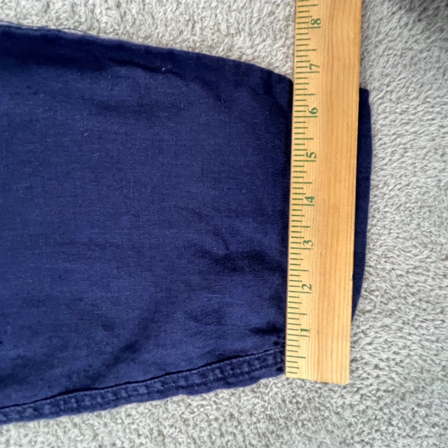 Lauren Ralph Lauren Linen Pants Womens 6 Navy Blue Drawstring Casual Coastal