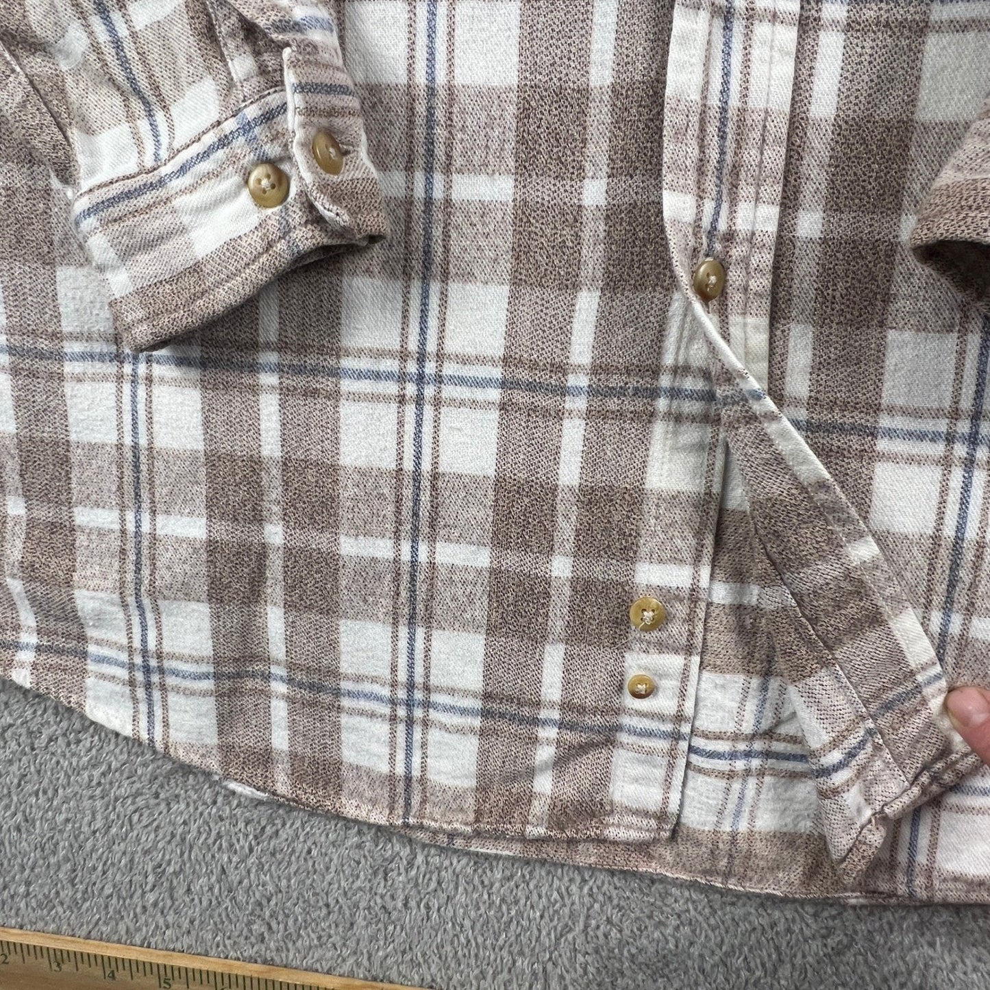 VTG Northern Reflections Flannel Shirt Mens L Plaid Cotton Button Up Gorpcore