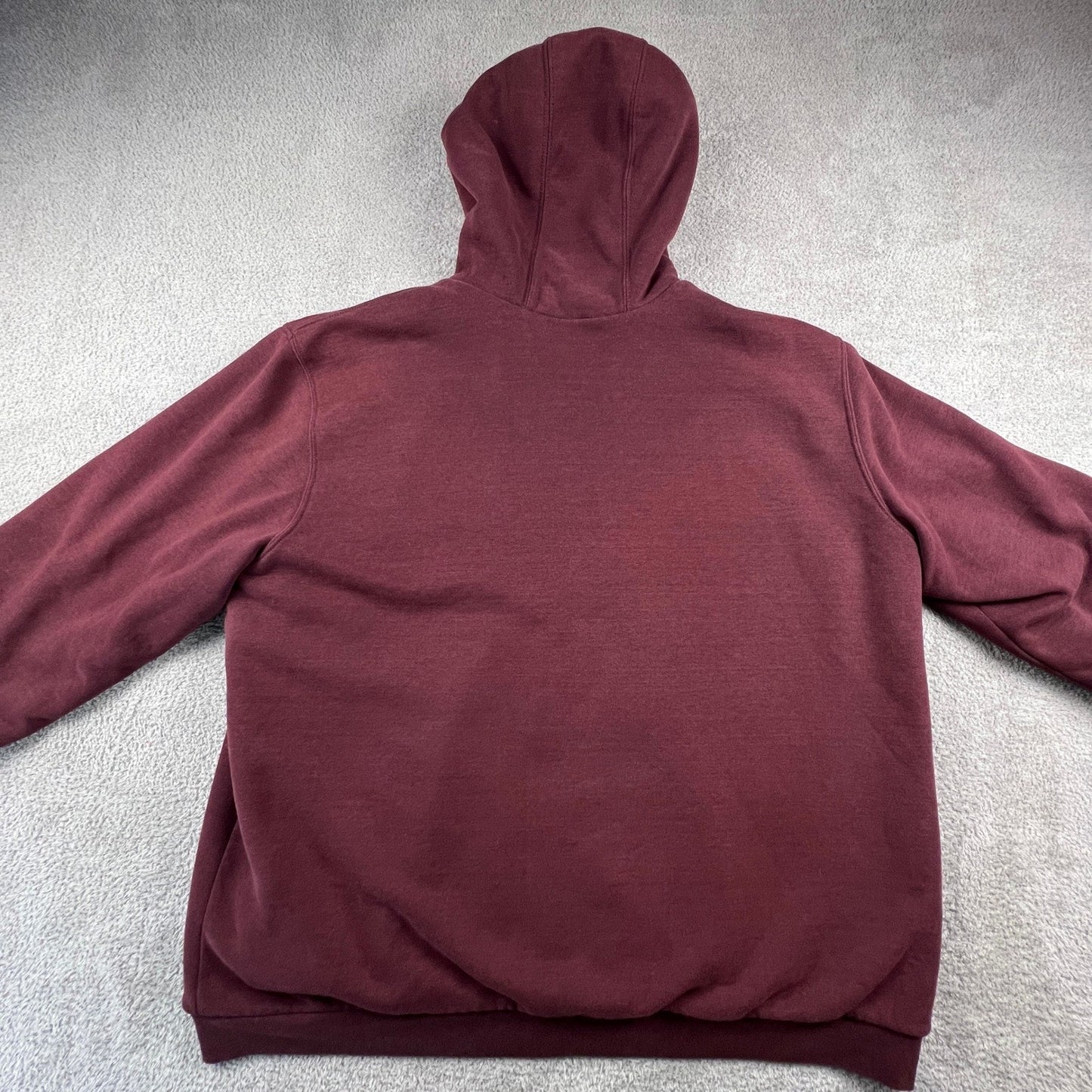 Carhartt Sherpa Lined Hoodie Mens 2XL Tall Burgundy Full Zip Workwear Sweatshirt