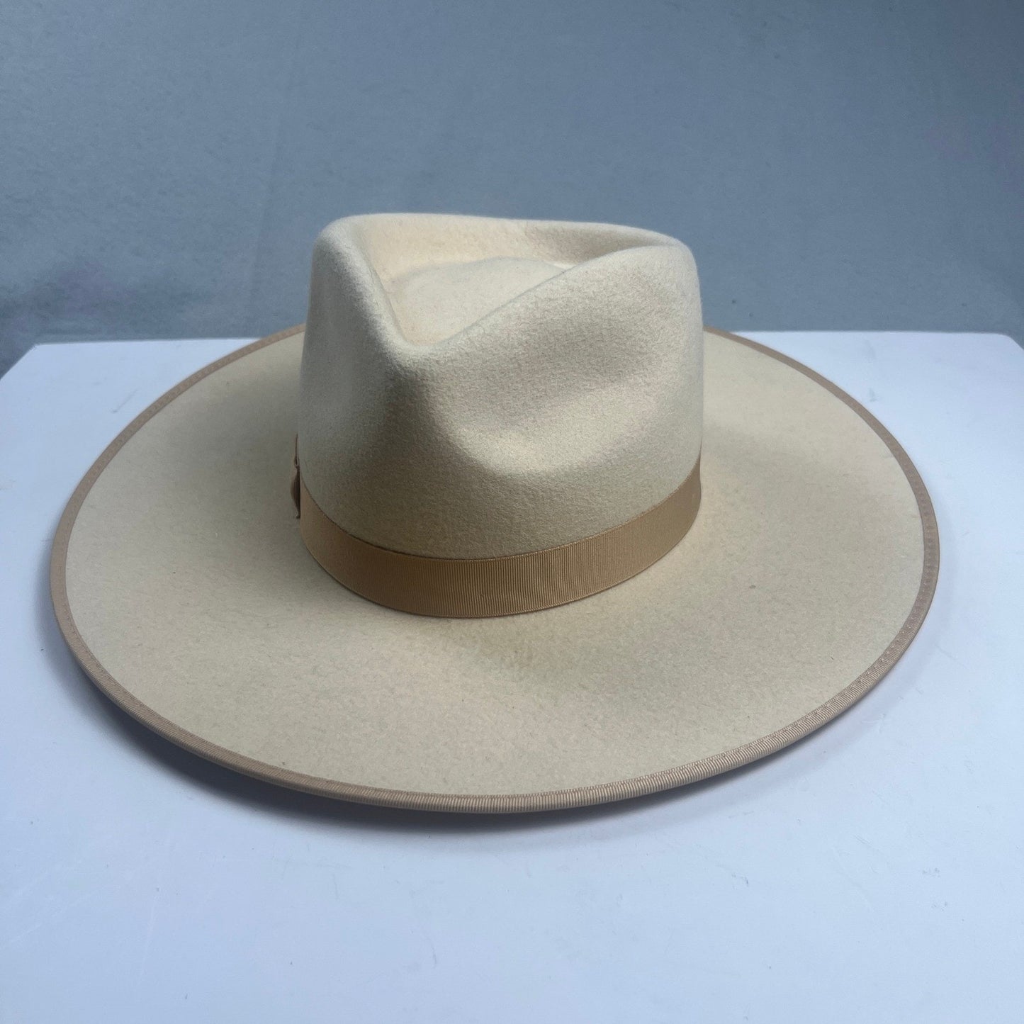 Lack of Color Wool Rancher Hat Womens M 57cm Ivory Ribbon Trim Boho Chic