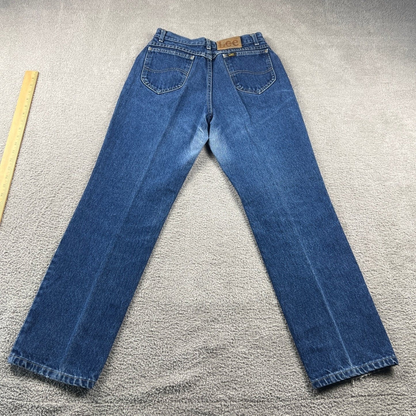 Vintage Lee Riders Jeans Womens 28 Blue High Waisted Straight Leg Denim
