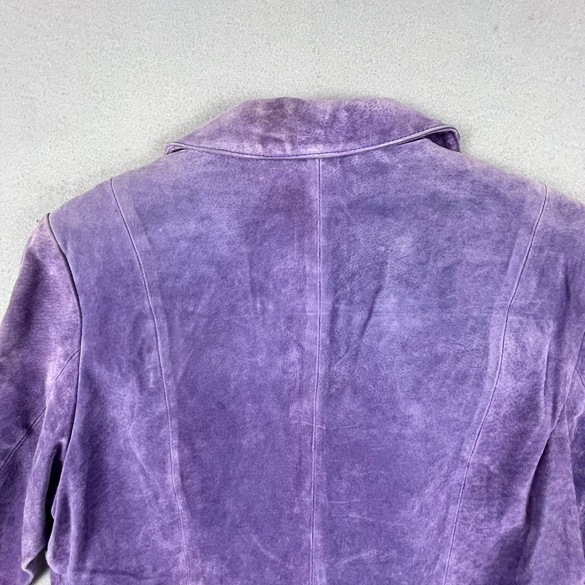 Tower Hill Collection Suede Blazer Women 12 Purple Genuine Leather Vintage Coat