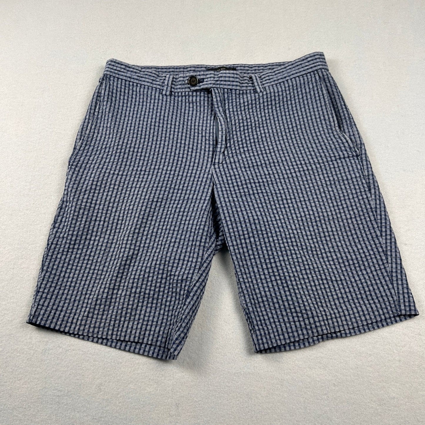 Banana Republic Aiden Shorts Mens 31 Gingham Seersucker Cotton Preppy Summer