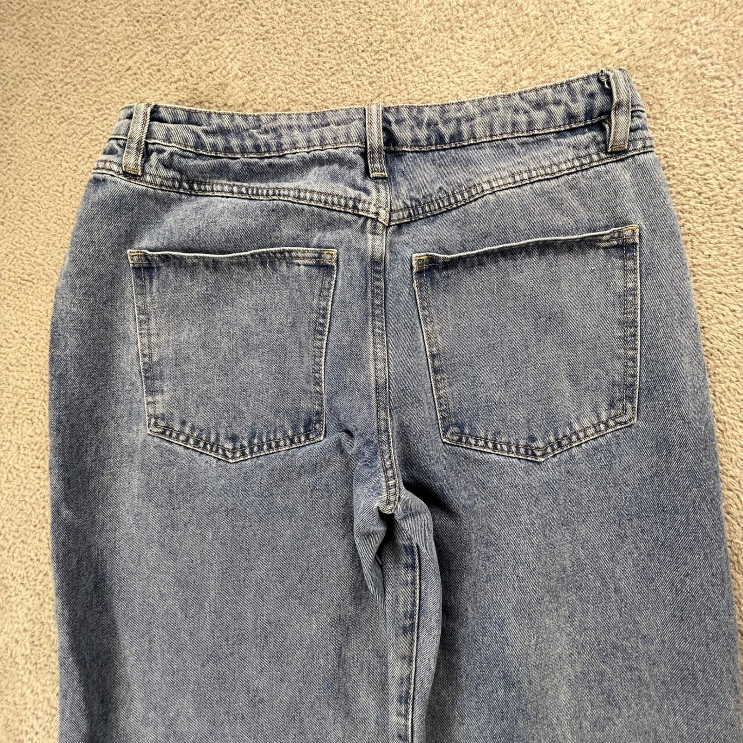 Y2K Wide Jeans Womens 4 Straight Leg Denim Casual Streetwear Grunge Walter Baker