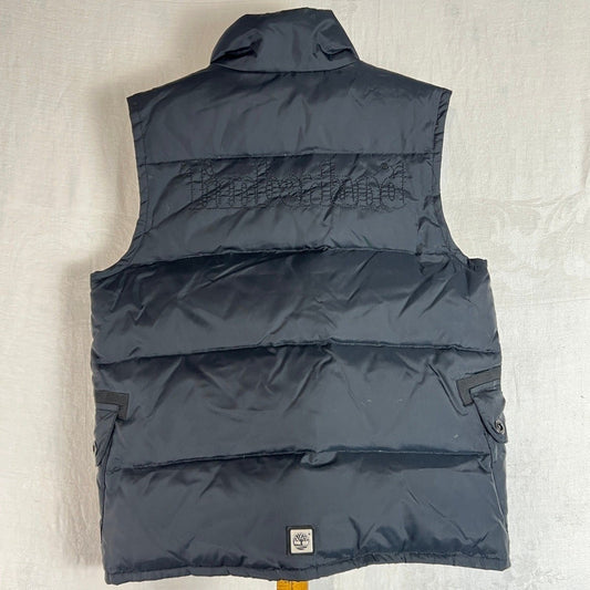 Timberland Vest Women's Large Black Quilted Puffer Streetwear Gorpcore Utility