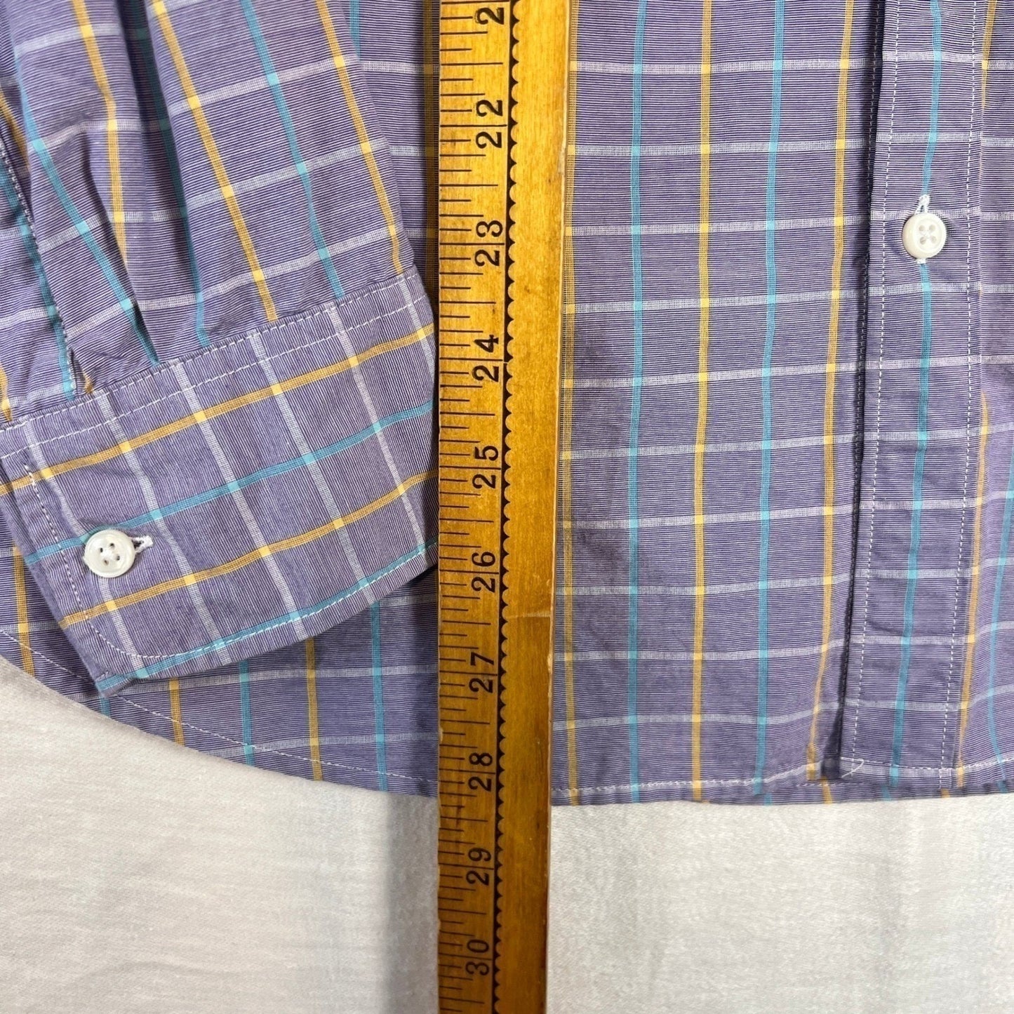 J.Crew Button Down Shirt Men's Medium Classic Fit Plaid Cotton Shirt Long Sleeve
