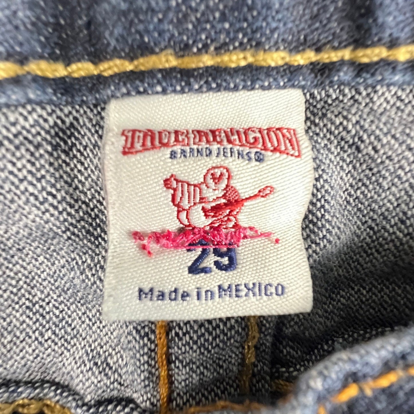 True Religion Skinny Jeans Womens 25 Dark Wash Low Rise Horseshoe Y2K Denim